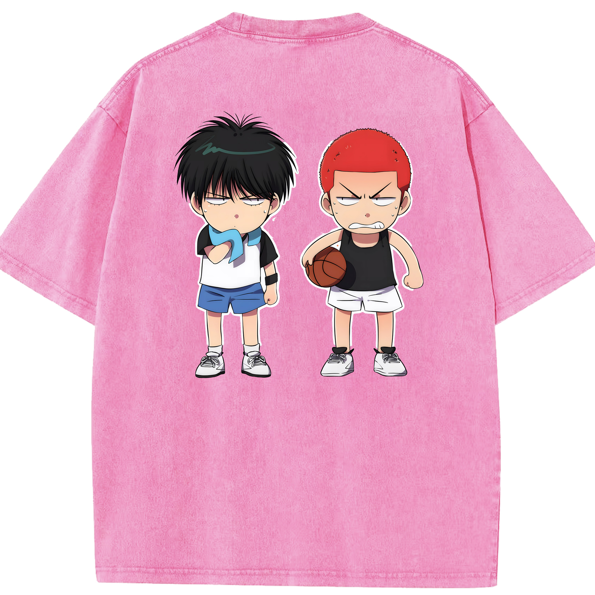 （画像用） SLAM DUNK／スラムダンク 綿100% ヴィンテージ風 半袖Tシャツ（背面プリント）
